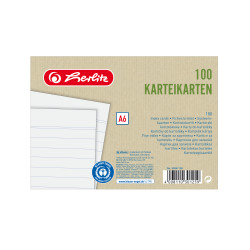 Karteikarte A6 liniert weiß 10...