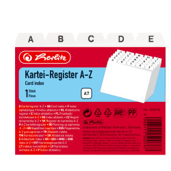 Karteiregister A7 A-Z weiß, ei...