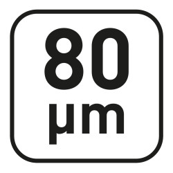 80 µm Materialstärke , Icon