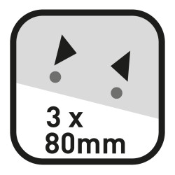 Lochabstand 3 x 80 mm, Icon