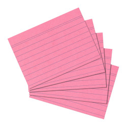 Karteikarte A5 liniert rosa, 5...