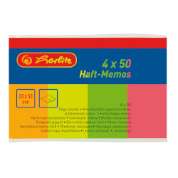 Haft-Memos 4 x 50 Stück 4 Neon...