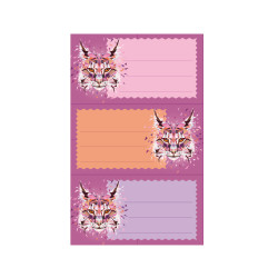 Buchetiketten Wild Animals Lu...