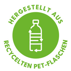 Hergestellt aus recycelten PET...