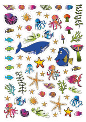 Malbuch Meereswelt mit Sticker...