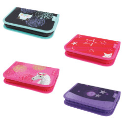 Pencil case 2 flaps Girls Mix,...