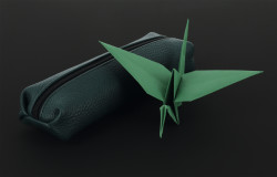 Pencil pouch Origami forest gr...