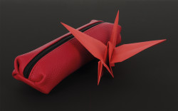 Pencil pouch Origami flame red...