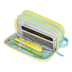 Double pencil pouch Neon mint/...