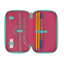 Double pencil case Pink Stars,...