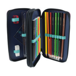 Double pencil case 23 pcs. Uni...