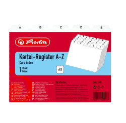Index card register A5 A-Z whi...