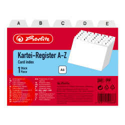Index card register A6 A-Z whi...