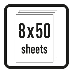 Note pad 8 x 50 sheets EN, Ico...