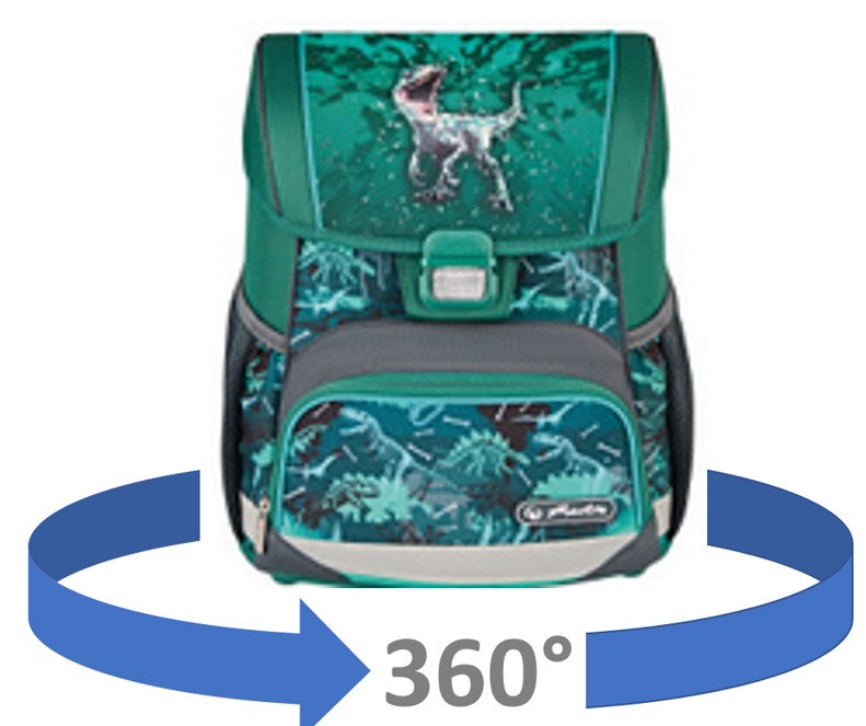 Schoolbag Loop Green Rex, 360°...