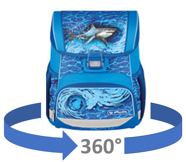 Schoolbag Loop Blue Shark, 360...