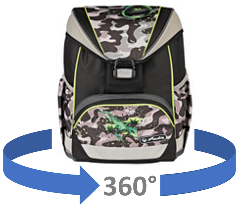 Schoolbag UltraLight Camo Drag...