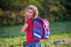 Schoolbag, girl in a park, sho...