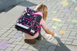 Schoolbag, child drawing with...