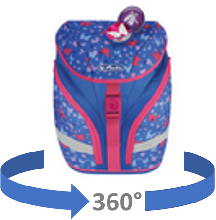 Schoolbag SoftLight Butterfly,...