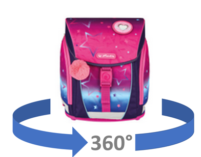 Schoolbag FiloLight Pink Stars...