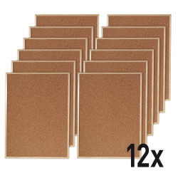 Pinboard cork, 12 pieces with...