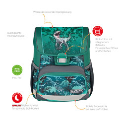 Schoolbag Loop Green Rex front...