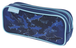 Double pencil pouch Blue Shark