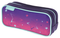 Double pencil pouch Pink Stars