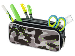 Double pencil pouch Camo gray,...