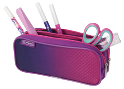 Double pencil pouch Pink/Purpl...