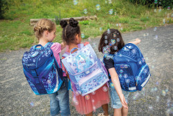Schoolbag, 3 children soap bub...