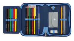 Pencil case 19 pieces Blue Sha...