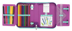 Pencil case 25 pieces Purple/T...