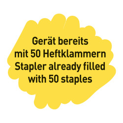 Gerät bereits mit 50 Heftklamm...