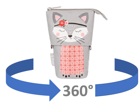 Standing pouch Kitty, 360° vie...