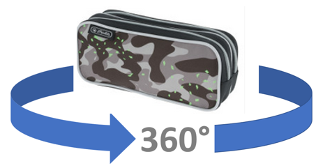 Pouble pencil pouch Camo grey,...