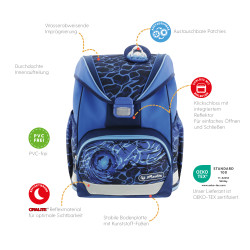 Schoolbag UltraLight Blue Shar...