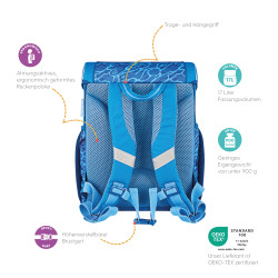 Schoolbag Loop Blue Shark back...