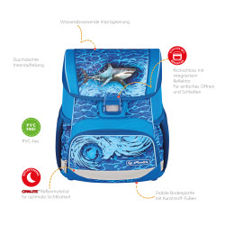 Schoolbag Loop Blue Shark fron...