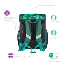 Schoolbag Loop Green Rex backs...