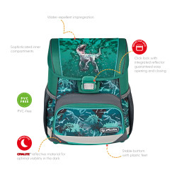 Schoolbag Loop Green Rex front...