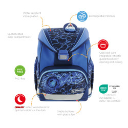 Schoolbag UltraLight Blue Shar...