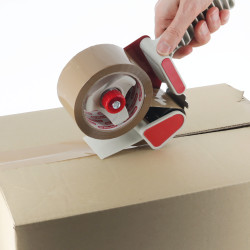 Packing tape dispenser with pr...