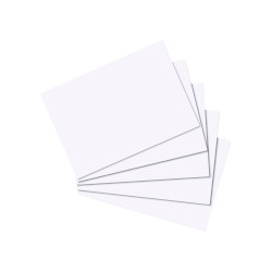 Herlitz 1150705 White Striped Cards A7 100 Pieces