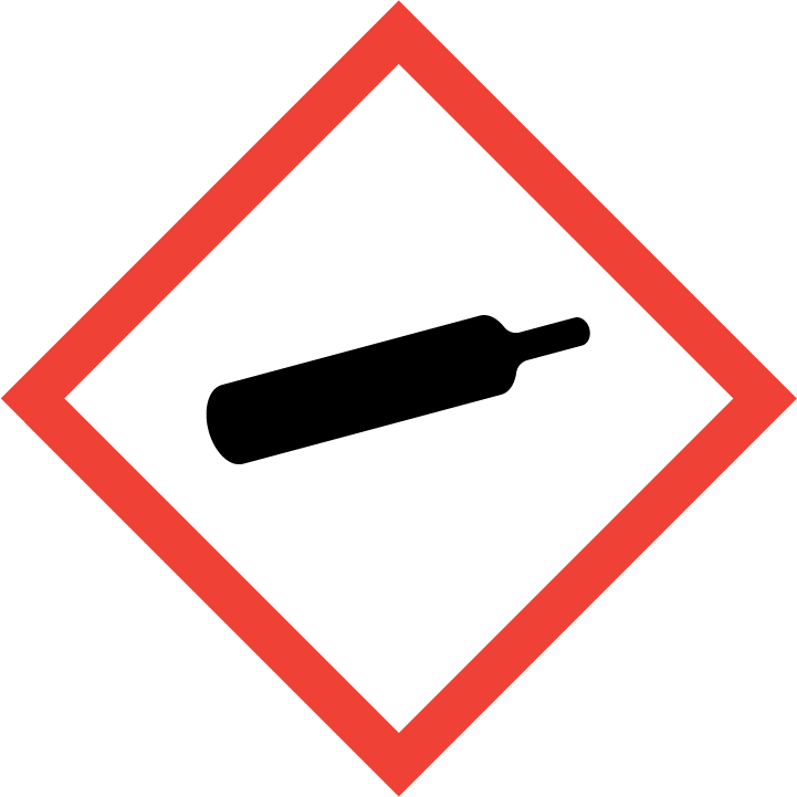 Hazard pictogram compressed ga...