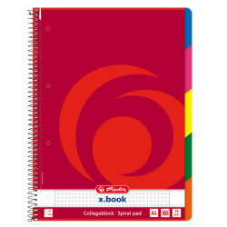 Spiral pad A4 tabs x.book squa...