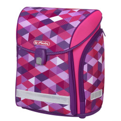 Schoolbag Midi Pink Cubes, dia...