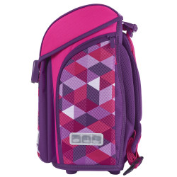 Schoolbag Midi Pink Cubes, sid...