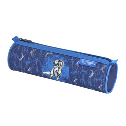 Pencil pouch round Blue Dino